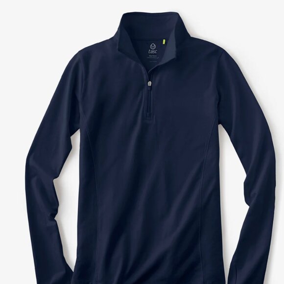 Tasc Performance Recess Quarter Zip NWOT MEDIUM Classic Navy - Picture 4 of 13